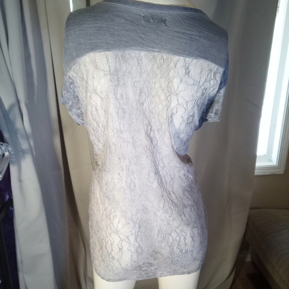 Buffalo David Bitton Heather Gray V-Neck Tee - Picture 3 of 3